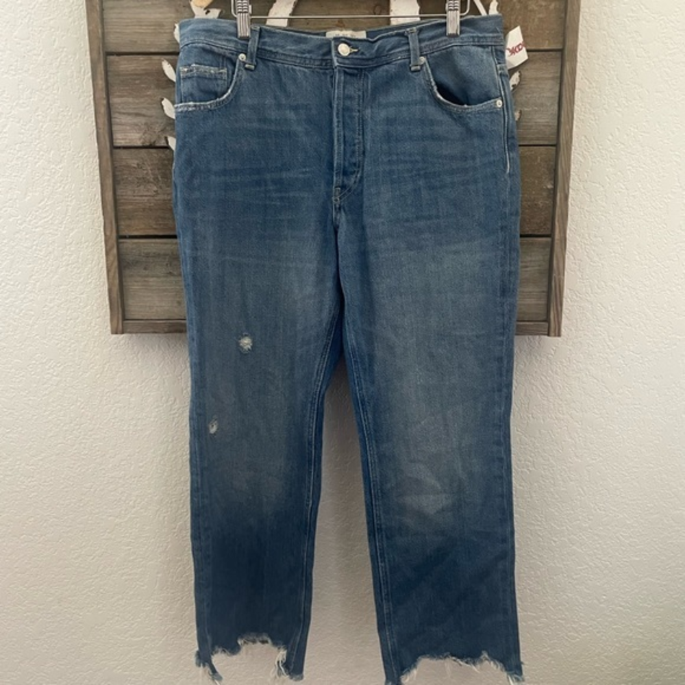 Free People Maggie Mid Rise Straight Jeans size 30